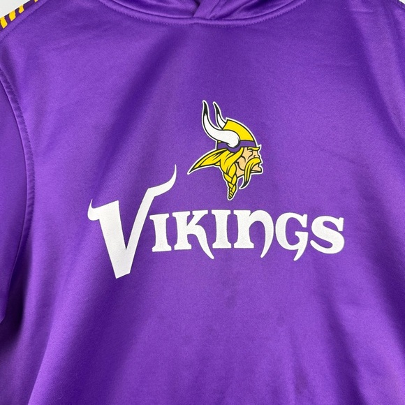 NFL Team Apparel Men’s L Minnesota Vikings Zubaz Hoodie Purple Pullover - Picture 3 of 9